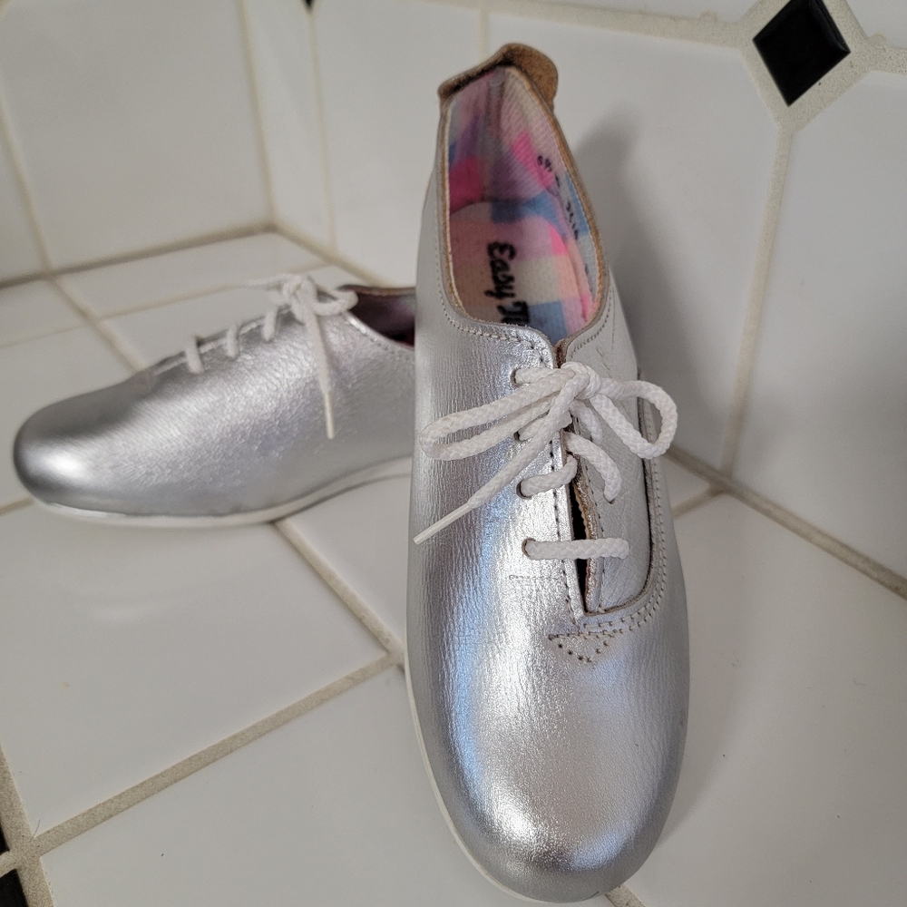 Cute Easy Times Silver Shoes